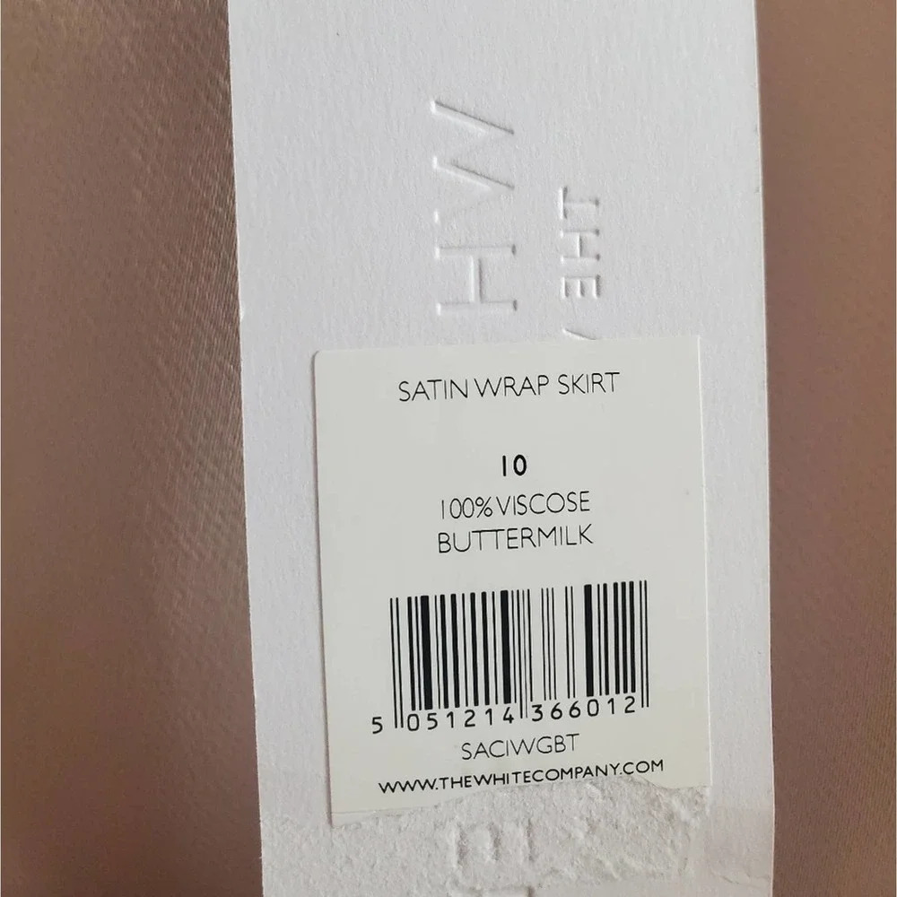 NWT White Company Wrap Satin Skirt size UK10 (fits US size 6) - Picture 5 of 5